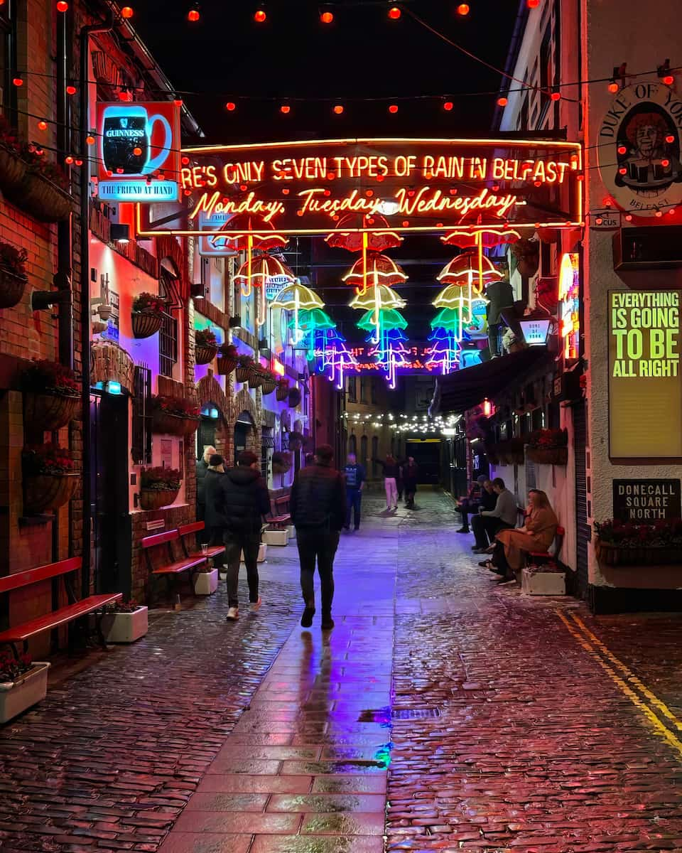 Bar dans le quartier de la cathédrale de Belfast